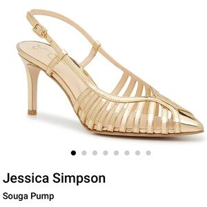 Jessica Simpson Souga Gold Strappy Heels